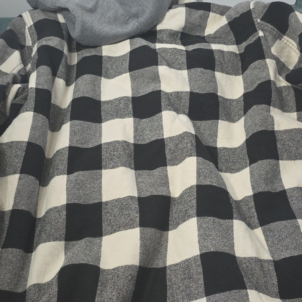 Levi's Mens Plaid Sherpa Lined Hooded Shirt Jacket - Picture 7 of 7